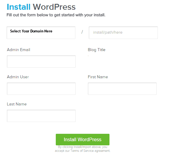 hostgator-install-wordpress-on-quickinstall