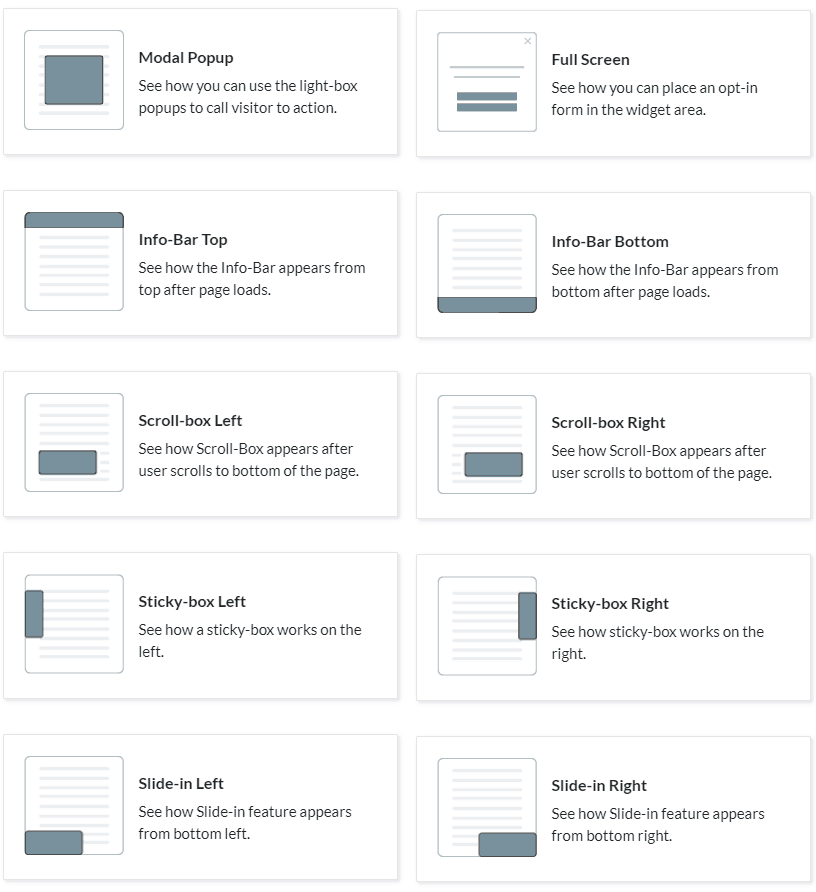 10+ Display positions from ConvertPlus