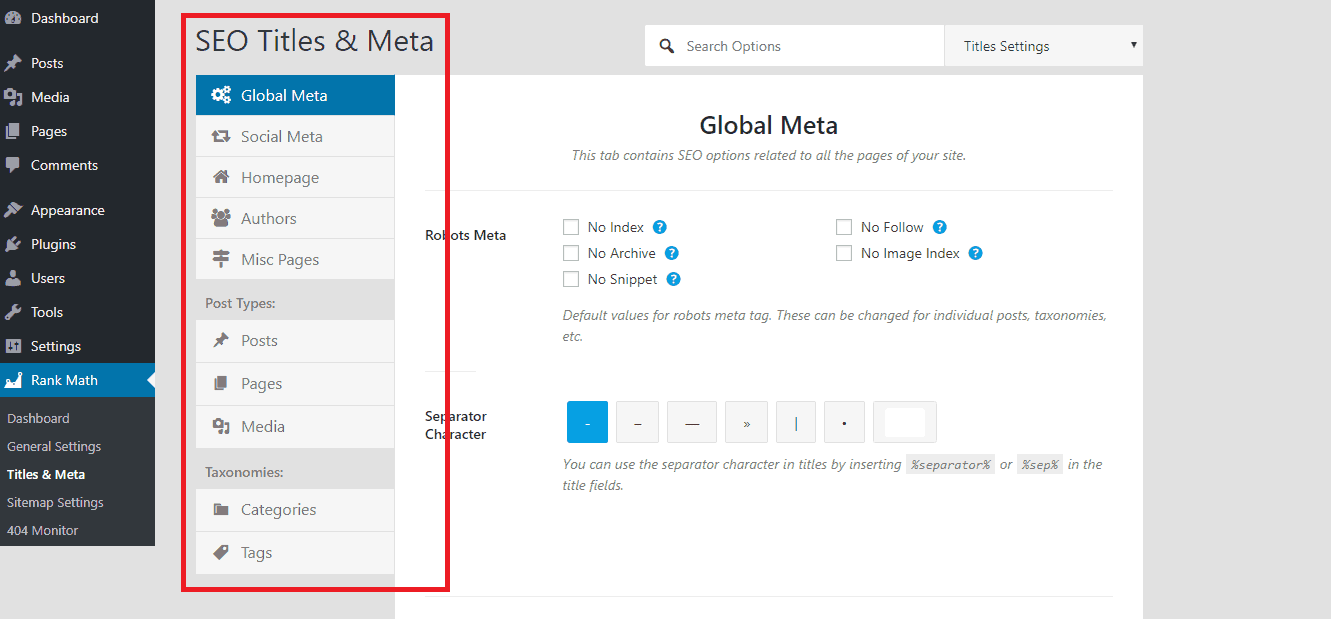 Rank-Math-SEO-Titles-and-Meta-settings-Dashboard