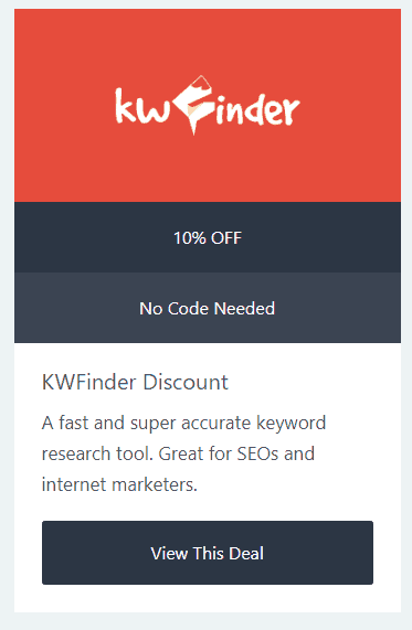 WPCoupons.io Sidebar Widget Demo