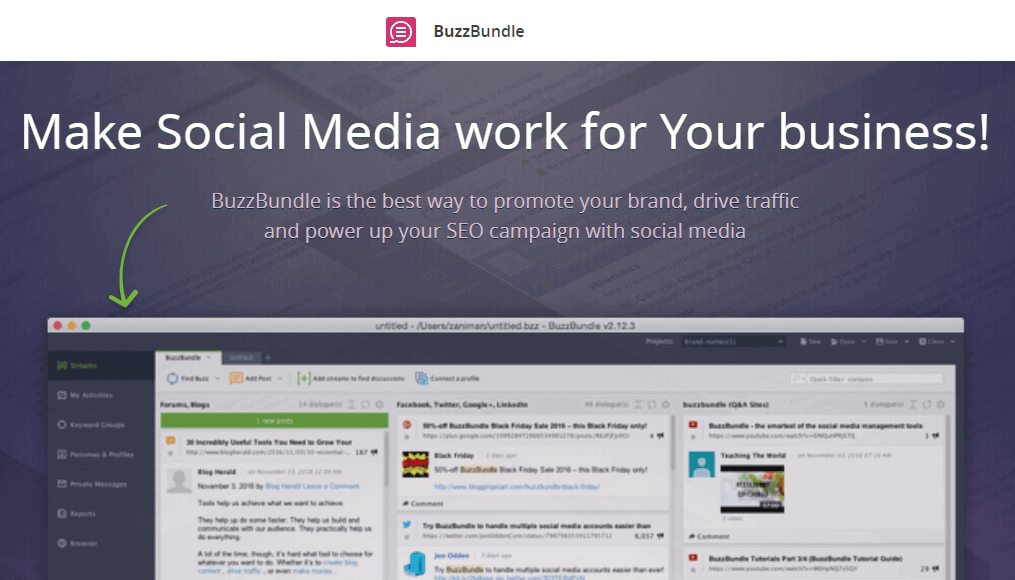 BuzzBundle social media management tool
