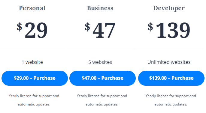 MotoPress Page Builder Pricing