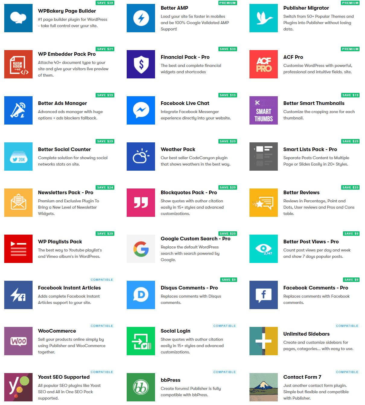 20+Premium Plugins Included