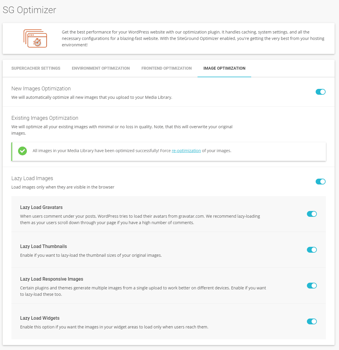 SG Optimizer-Image Optimization