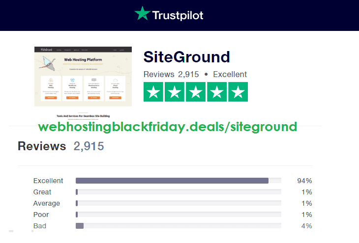 siteground reviews by trustpilot