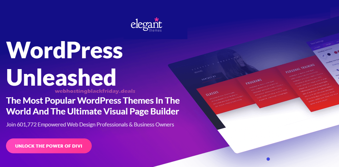 Elegant Themes Black Friday Sale