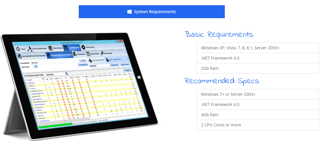 Domain Hunter Gatherer System Requirements