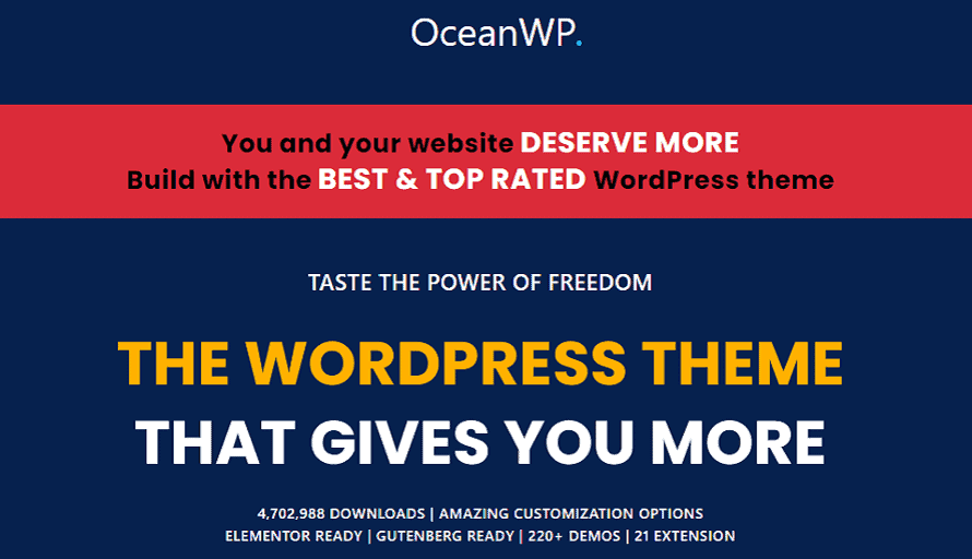 OceanWP WordPress Theme Lifetime Membership Bundle